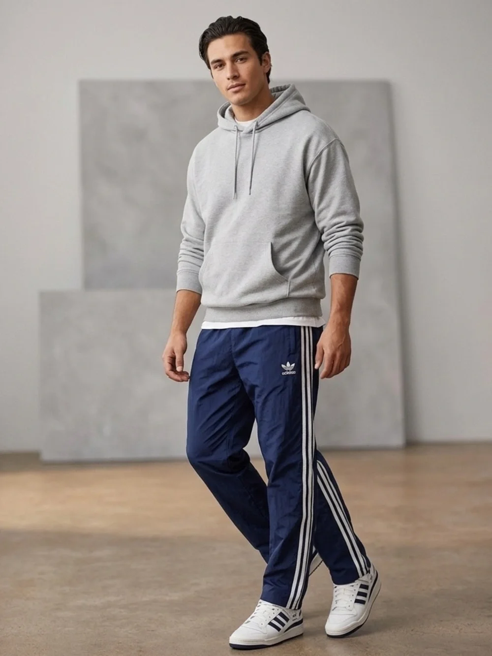 VTG Adidas Y2K Athletic Workout Gym Button Down Track Pants Size Large.